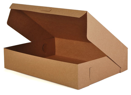 SCT Kraft One-Piece Non-Window Bakery Boxes, 19 x 14 x 4, Brown, Paper, 50/Carton