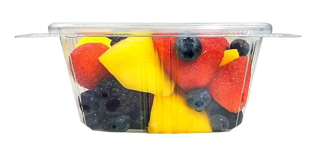 Koda Cup 16 oz. (Pint Size) RPET Clear Plastic Hinged Lid Deli Meal Prep Fruit Salad Display Food Storage Containers 100% BPA Free