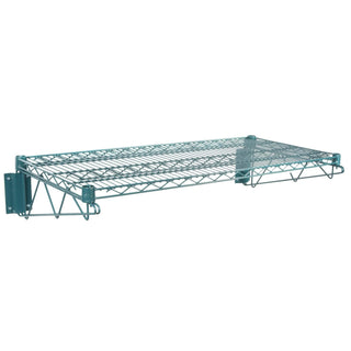 Commercial Epoxy Green Wire Shelving Wall Shelf 14 x 48 - NSF
