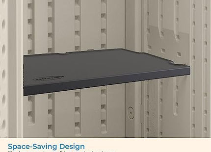 Suncast Vertical Shed Shelf Kit, Space-Saving Shelf for Vertical Outdoor Storage Sheds, 27.75" W x 14.5" D x 1.25" H, Black