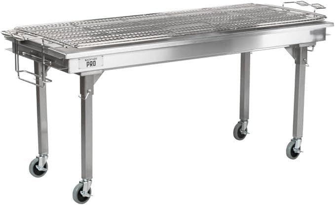 Backyard Pro CHAR60SS 60" Stainless Steel Charcoal Grill with Removable Legs and Cover