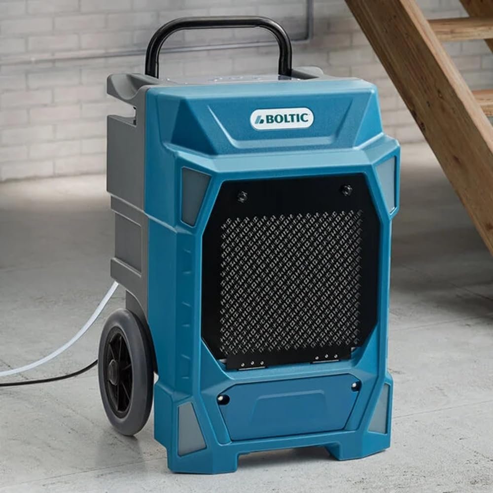 Commercial Dehumidifier, 200 Pint Capacity, 115V with Purge Pump and Wheels, 945W
