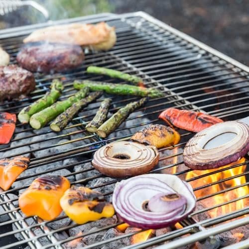 Backyard Pro CHAR60SS 60" Stainless Steel Charcoal Grill with Removable Legs and Cover