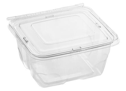 Glownary Inline Plastics Safe-T-Fresh Rectangular Container, Tamper-Resistant, Hinged with Flat Lid