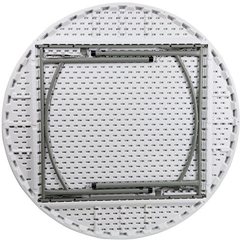 (5 Pack) 60'' Round Plastic Folding Table - Heavy Duty Banquet Table