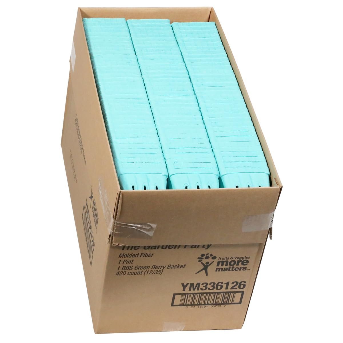 Pactiv Biodegradable M336126 Green Pulp 1 Pint Sized Berry Basket - 420 Per Case