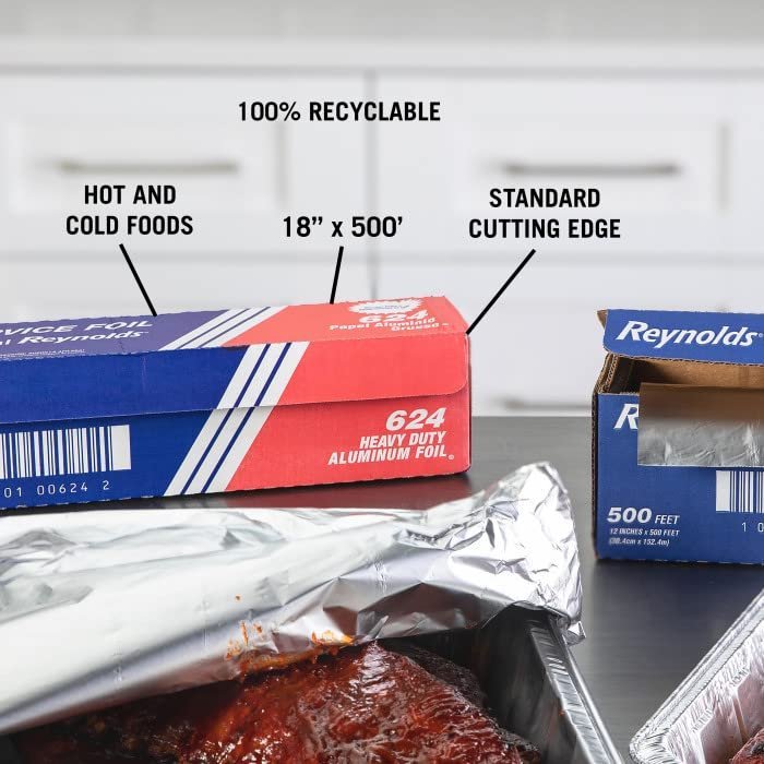 Reynolds 624 500' Length x 18" Width, Heavy-Duty Aluminum Foil Roll