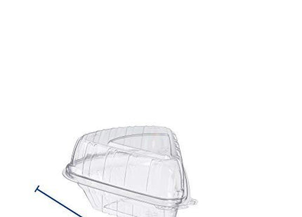 Dart C54HT1 Pie Wedge Clear Hinged Container, 5.6 X 6.1 in (Case of 250)