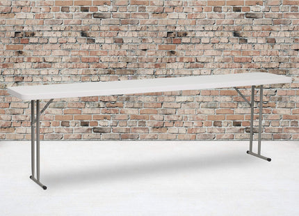Flash Furniture 8-Foot Granite White Plastic Folding Training Table