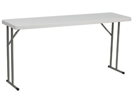 Flash Furniture Kathryn 5-Foot Granite White Plastic Folding Training Table