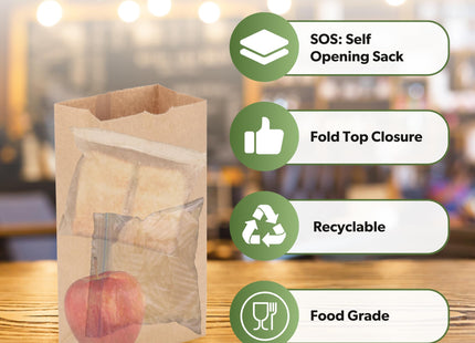 Duro Bag Dubl Life SOS Recycled Kraft FSC (500 Pack)