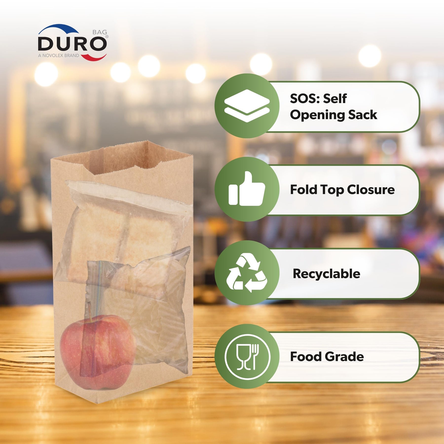 Duro Bag Dubl Life SOS Recycled Kraft FSC (500 Pack)