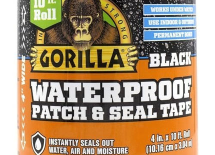 Gorilla Waterproof Patch and Seal Tape 4inch x 10inch Black