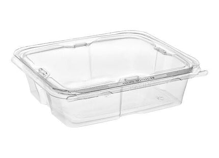Glownary Inline Plastics Safe-T-Fresh Rectangular Container, Tamper-Resistant, Hinged with Flat Lid