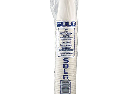 Solo 378W-2050 8 oz White SSP Paper Hot Cup (Case of 1000)