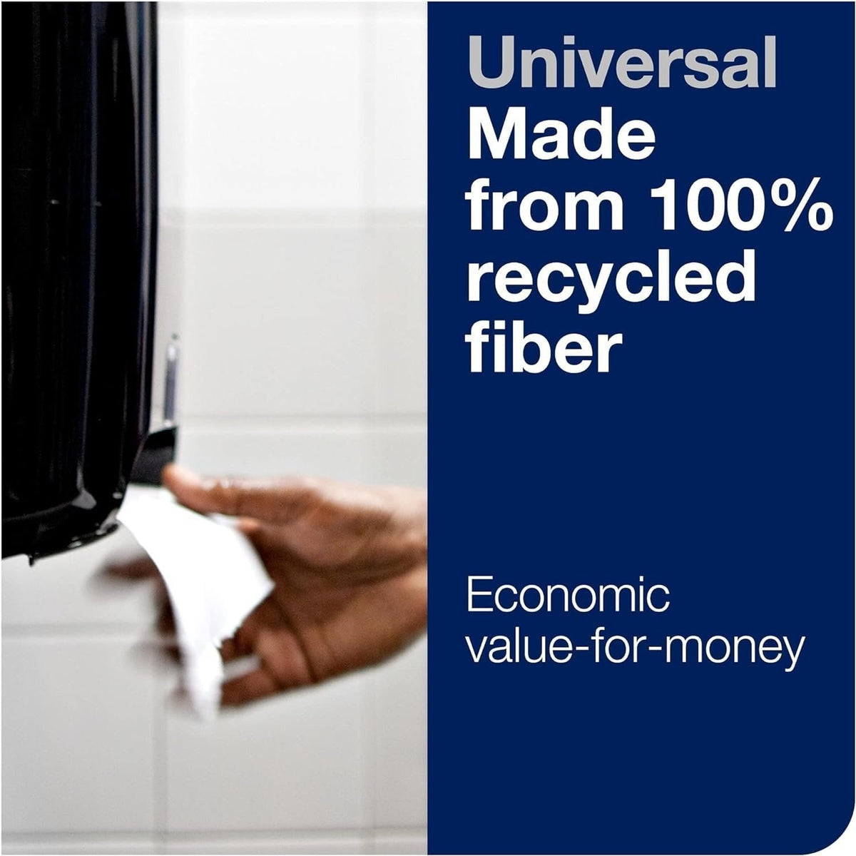 Tork Matic Advanced Paper Towel Roll H1, Paper Hand Towel 290089, 100% Recycled Fiber, High Absorbing, High Capacity 1-Ply, White - 6 Rolls x 700 ft