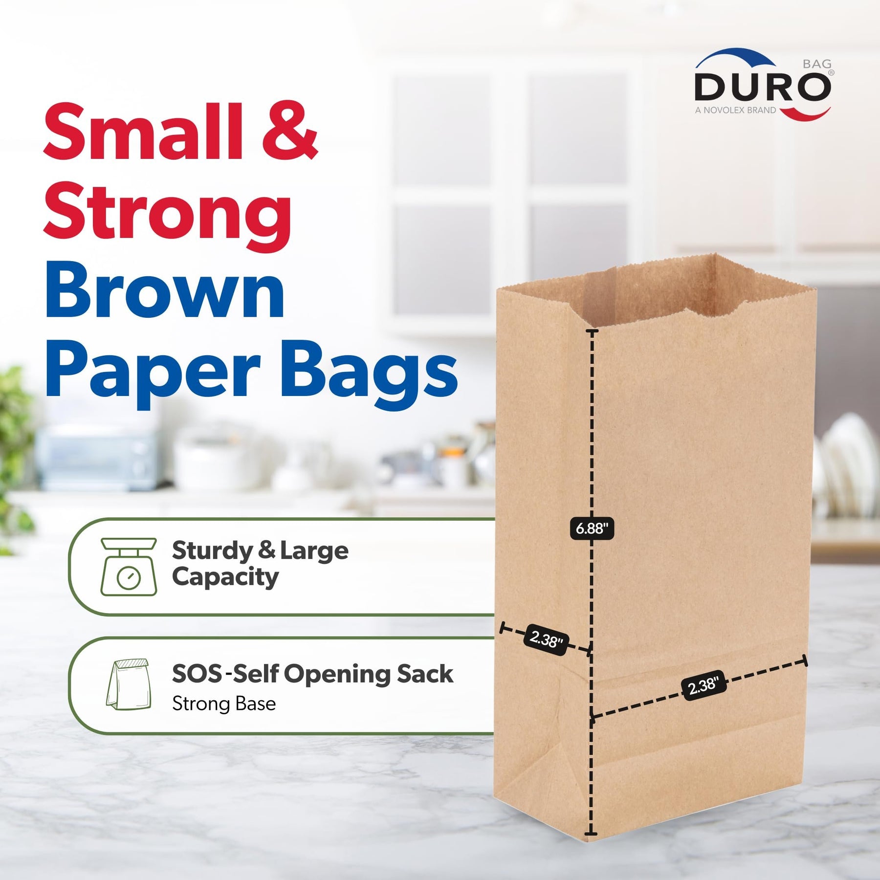 Duro Bag Dubl Life SOS Recycled Kraft FSC (500 Pack)