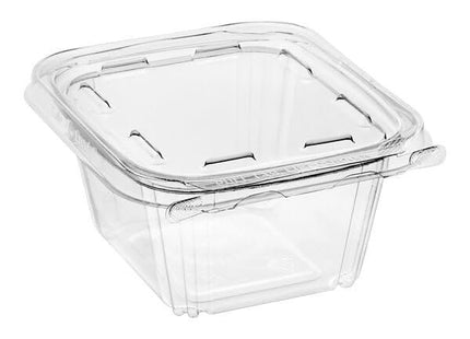Glownary Inline Plastics Safe-T-Fresh Rectangular Container, Tamper-Resistant, Hinged with Flat Lid