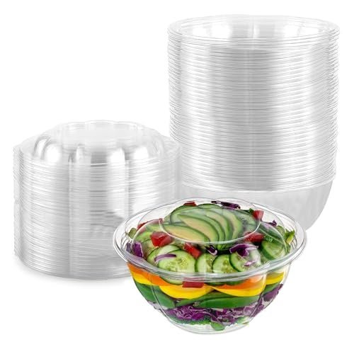 Glownary Plastic Salad Bowls With Airtight Lids