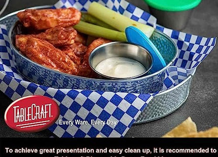 Tablecraft Galvanized Serving Tray, Steel Metal Dinner Food Platter
