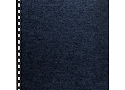 TableTop King 52098 8 1/2" x 11" Navy Linen Texture Binding System Cover - 200/Pack