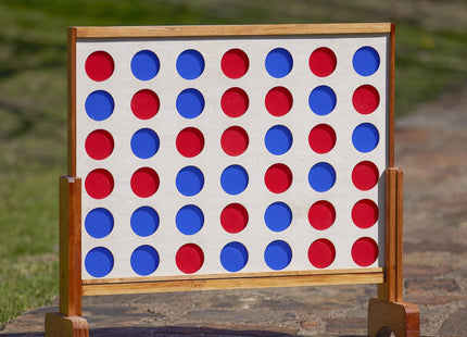 Giant 4 Connect in a Row with Carrying Case and Stained and Finished Legs and Frame
