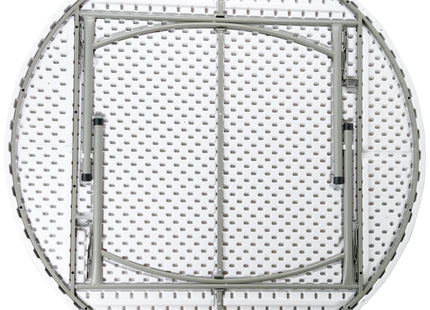 Flash Furniture 5' Round All-Occasion Plastic Folding Event Table for Parties and Trade Shows, Folding Banquet Table for Indoor/Outdoor Events, White