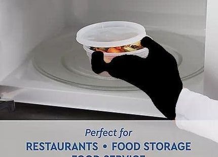 Glownary (10 PACK) Deli Containers with Lids 8 oz. Slime, Soup, Meal Prep Containers BPA Free Stackable Leakproof Microwave Dishwasher & Freezer Safe (GL-10P8ODC)