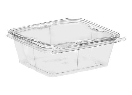 Glownary Inline Plastics Safe-T-Fresh Rectangular Container, Tamper-Resistant, Hinged with Flat Lid