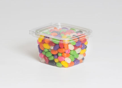 Safe-T-Fresh Inline Plastics TS4016 16 oz. Clear Tamper Evident Plastic Grab-and-Go Container with Hinged Lid | 276/Case