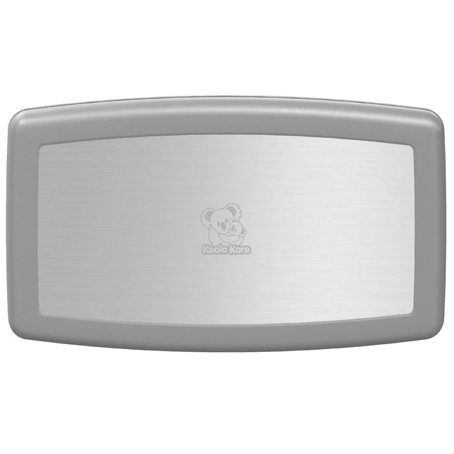 Koala Kare Horizontal Surface Mounted Baby Changing Table with Stainless Steel Veneer - Foldable Plastic Diaper Changing Station