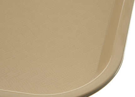 Carlisle FoodService Products Cafe Plastic Fast Food Tray, 14" x 18", Beige, (Pack of 12)