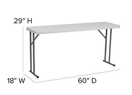 Flash Furniture Kathryn 5-Foot Granite White Plastic Folding Training Table