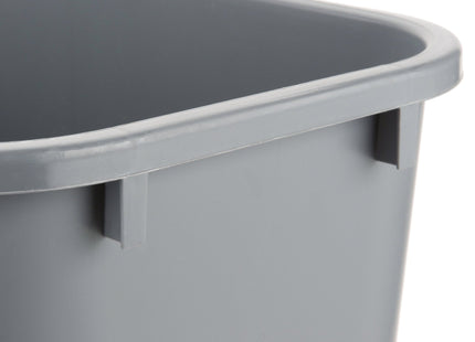 TableTop King 28 Qt. / 7 Gallon Gray Rectangular Wastebasket