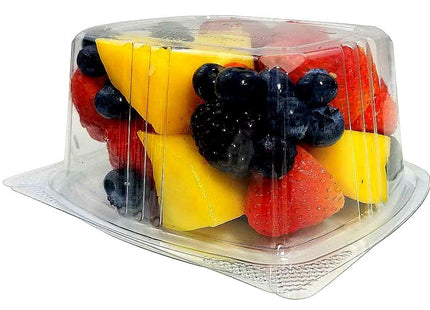 Koda Cup 16 oz. (Pint Size) RPET Clear Plastic Hinged Lid Deli Meal Prep Fruit Salad Display Food Storage Containers 100% BPA Free