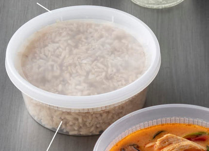 Glownary (10 PACK) Deli Containers with Lids 8 oz. Slime, Soup, Meal Prep Containers BPA Free Stackable Leakproof Microwave Dishwasher & Freezer Safe (GL-10P8ODC)