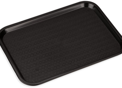 Carlisle FoodService Products Cafe Fast Food Cafeteria Tray with Patterned Surface for Cafeterias, Fast Food, and Dining Room Red, (Pack of 24)