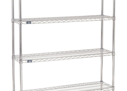 Nexel 30" x 72" x 54", 4 Tier Adjustable Wire Shelving Unit, NSF Listed Commercial Storage Rack, Chrome Finish, leveling feet