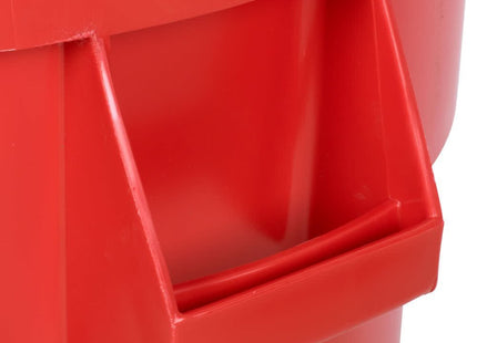 TableTop King 32 Gallon Red Trash Can, Lid, and Dolly Kit