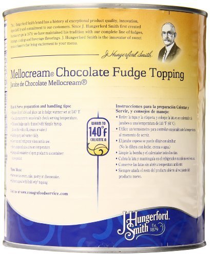 J. Hungerford Smith Fudge Topping, Mellocream Chocolate, 8 Pound