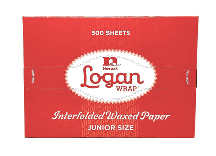 10 3/4" Length X 8" Width, LOGAN Wrap NORPAK Interfolded Wax Paper 500 Sheets
