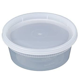 Glownary (10 PACK) Deli Containers with Lids 8 oz. Slime, Soup, Meal Prep Containers BPA Free Stackable Leakproof Microwave Dishwasher & Freezer Safe (GL-10P8ODC)