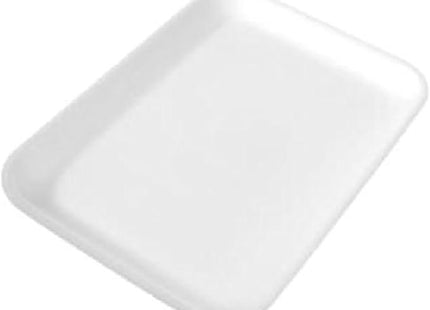 CKF 88103 2SW, #2S White Foam Meat Trays, Disposable Standard Supermarket Meat Poultry Frozen Food Trays, 500-Piece Bundle, 8 1/4" x 5 3/4" x 1/2"