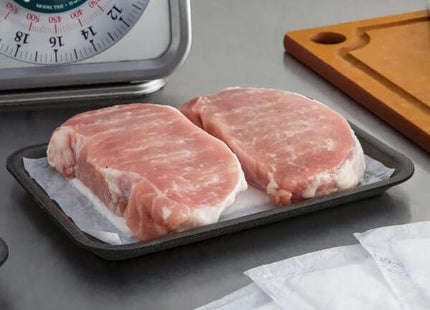 CKF 87803 2SB, #2S Black Foam Meat Trays, Disposable Standard Supermarket Meat Poultry Frozen Food Trays, 500-Piece Bundle, 8 1/4" x 5 3/4" x 1/2"