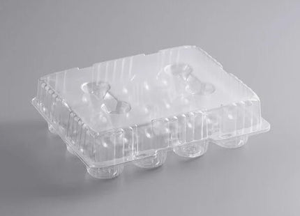 Glownary DFI High Dome Cupcake Container, LBN-9812, Clear Hinged Lid, 12 Compartments | 100/Case By Detroit Forming