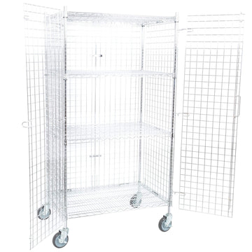 TableTop King NSF Mobile Green Wire Security Cage Kit - 24" x 36" x 69"