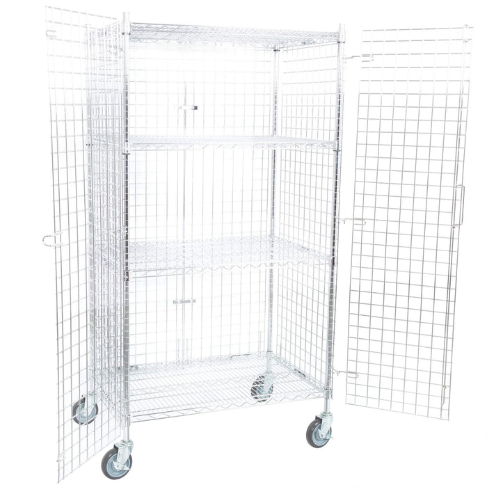 TableTop King NSF Mobile Green Wire Security Cage Kit - 24" x 36" x 69"