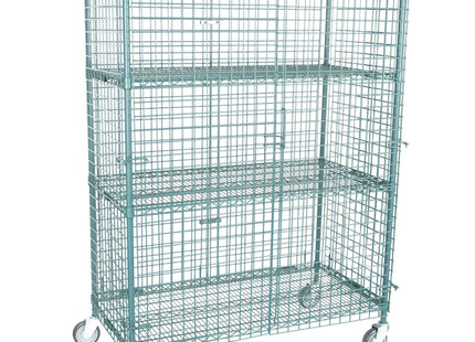 TableTop King NSF Mobile Green Wire Security Cage Kit - 24" x 48" x 69"