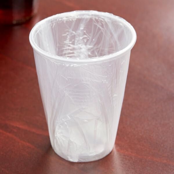 Glownary Disposable Plastic Cups, 9 oz, Translucent, Individually Wrapped, 1000 Count
