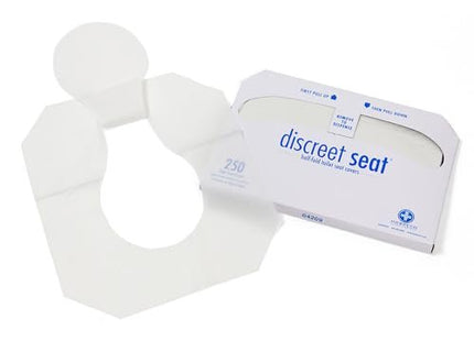 HOSPECO Discreet Seat Half-Fold Toilet Seat Covers, 14.25 X 16.5, White, 250/pack, 20 Packs/carton